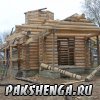 Собранный сруб церкви.  5 октября 2013 г.